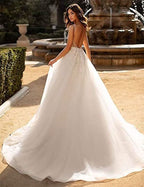 Lace Appliqued Wedding Dresses for Bride 2025 Beach Wedding Bridal Gowns for Women SE002