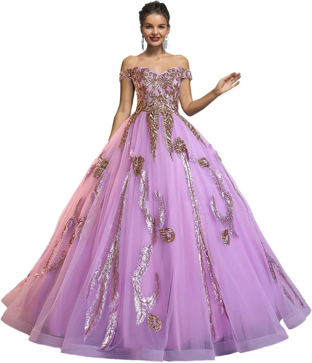BMbride Women's Beading Sweetheart Ball Gown Tulle Layed Long Quinceanera Dress
