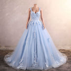 BMbride Women's Beading Sweetheart Ball Gown Tulle Layed Long Quinceanera Dress