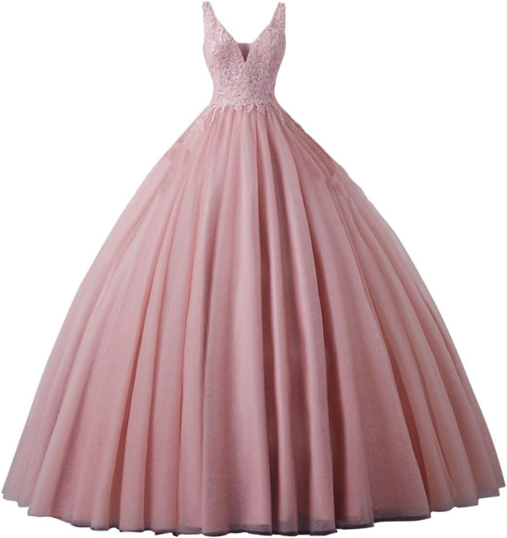 BMbride Women's Beading Sweetheart Ball Gown Tulle Layed Long Quinceanera Dress