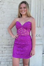 Mint Lace Sweetheart Tight Short Homecoming Dress Bmbride