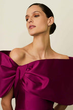 Off the Shoulder Sleeveless Long Split Prom Dress With Pleated
