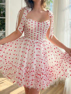Charming Sweetheart Neck A Line Tulle Homecoming Dress BM bride
