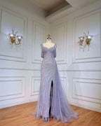 Elegant Beaded Mermaid Evening Party Dress Gown BM bride