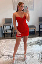 Yellow Tight Short Homecoming Dress with Appliques Bmbride