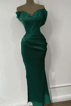 Orange Sweetheart Mermaid Sequins Evening Dress with Off-The-Shoulder Online BM bride