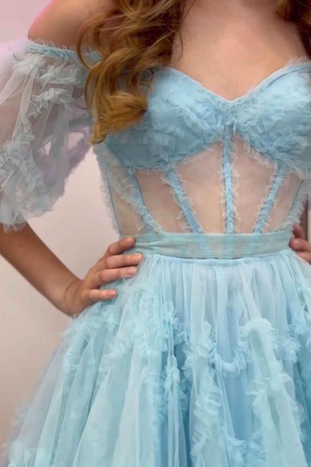 Fuchsia Corset A-Line Short Homecoming Dress Bmbride