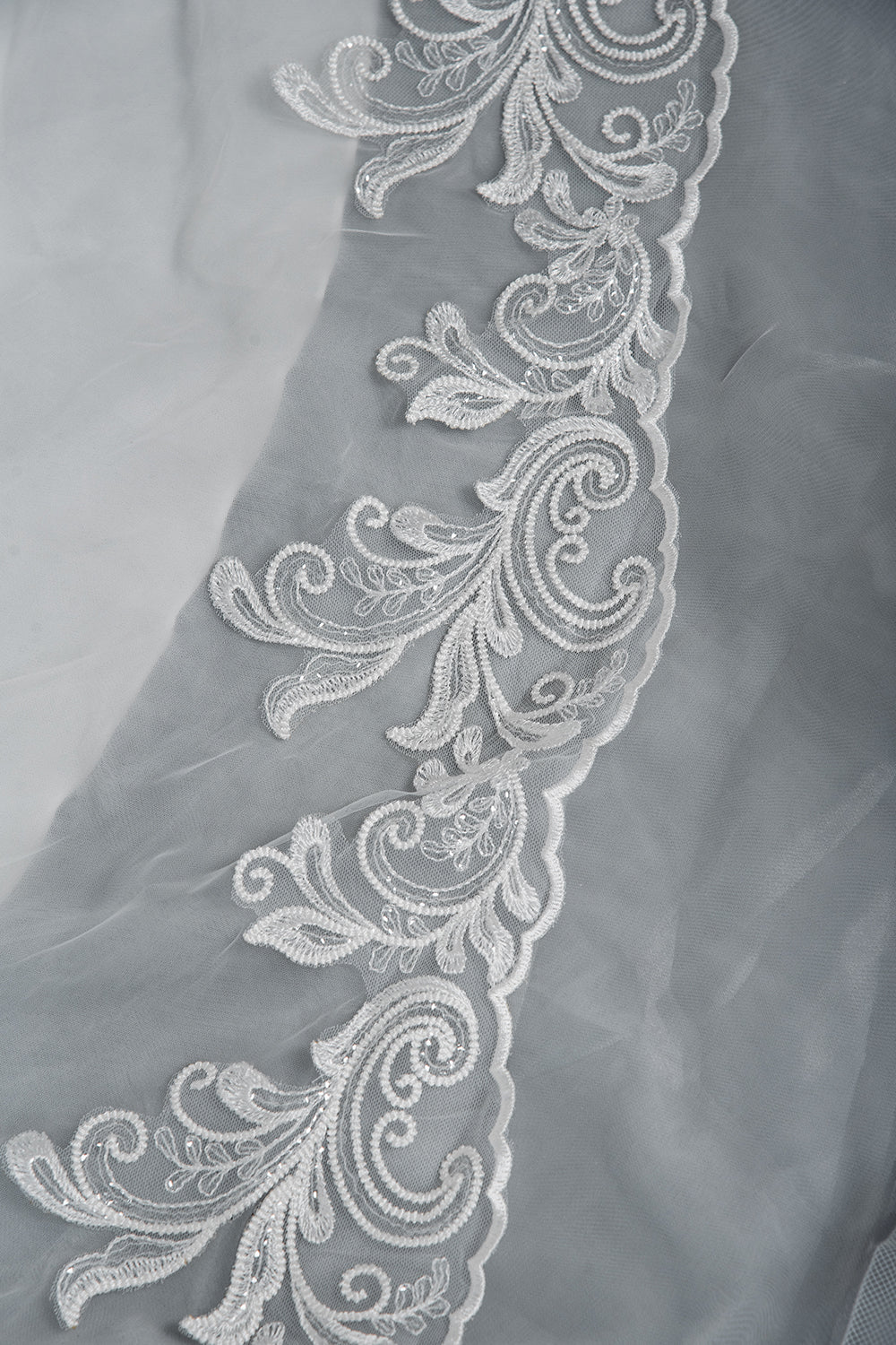 A-Line V-neck Hi-Lo Wedding Dress Open Back Ruffles Tulle With Appliques Lace BM bride