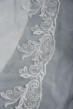 A-Line V-neck Hi-Lo Wedding Dress Open Back Ruffles Tulle With Appliques Lace BM bride