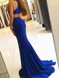 Royal Blue Mermaid Prom Dress BM bride