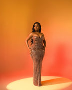 The Rose Gold Radiance - 2026 Hand-Beaded Mermaid Gown: Sweetheart Neckline with Shimmering Sequin Cascade