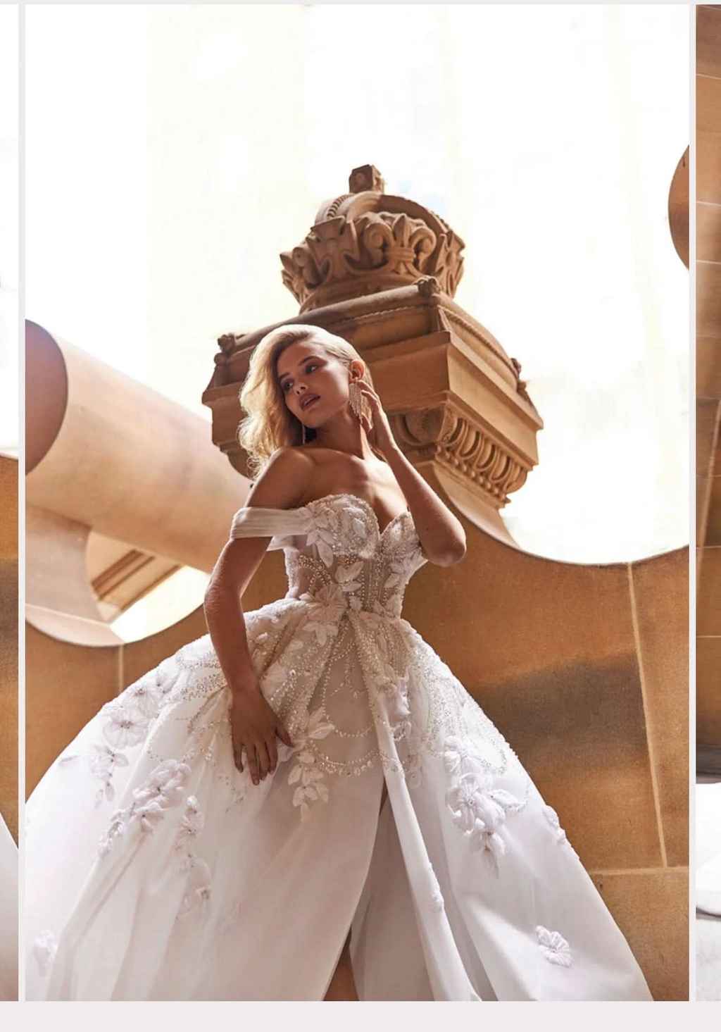 White A-Line Long Prom Dress with Sequins and Beaded Appliques BM bride