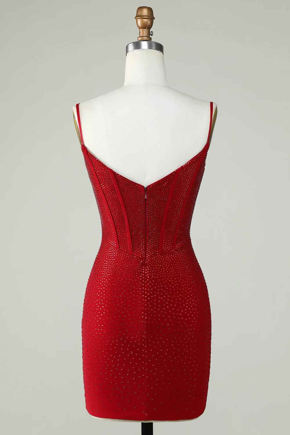 Sparkly Fuchsia Corset Top Tight Short Homecoming Dress with Beading