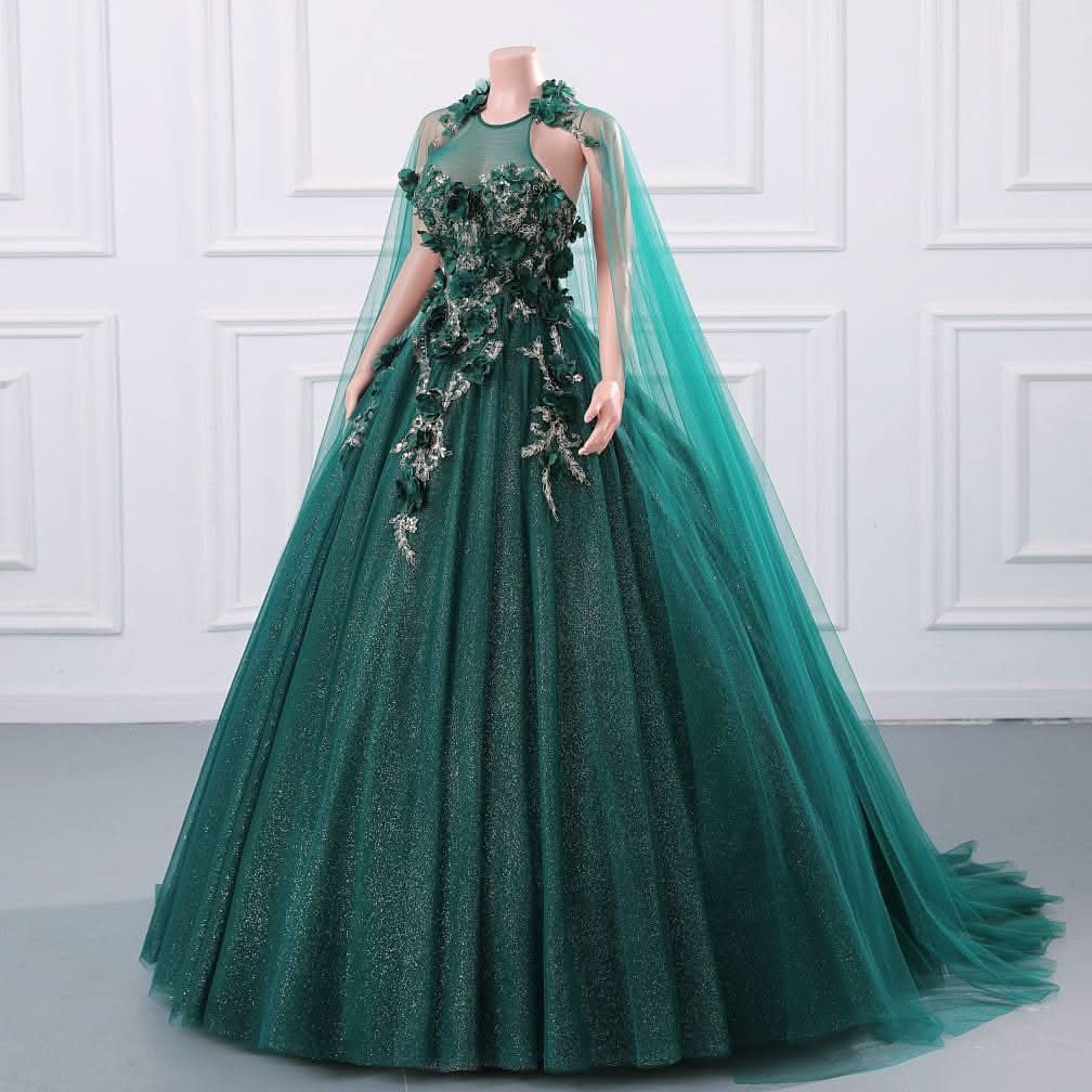 BMbride Women's Beading Sweetheart Ball Gown Tulle Layed Long Quinceanera Dress