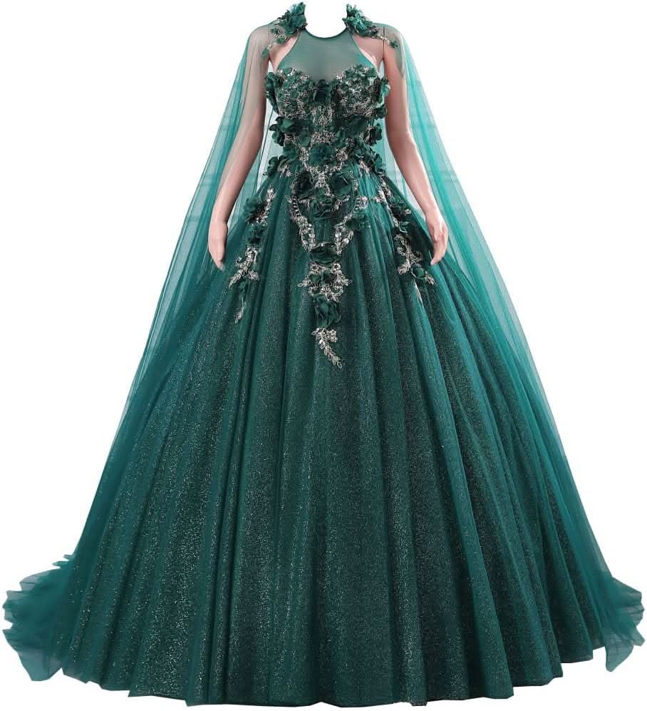 BMbride Women's Beading Sweetheart Ball Gown Tulle Layed Long Quinceanera Dress