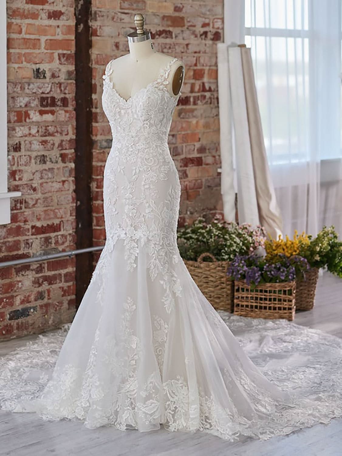 Lace Appliqued Wedding Dresses for Bride 2025 Beach Wedding Bridal Gowns for Women SE002