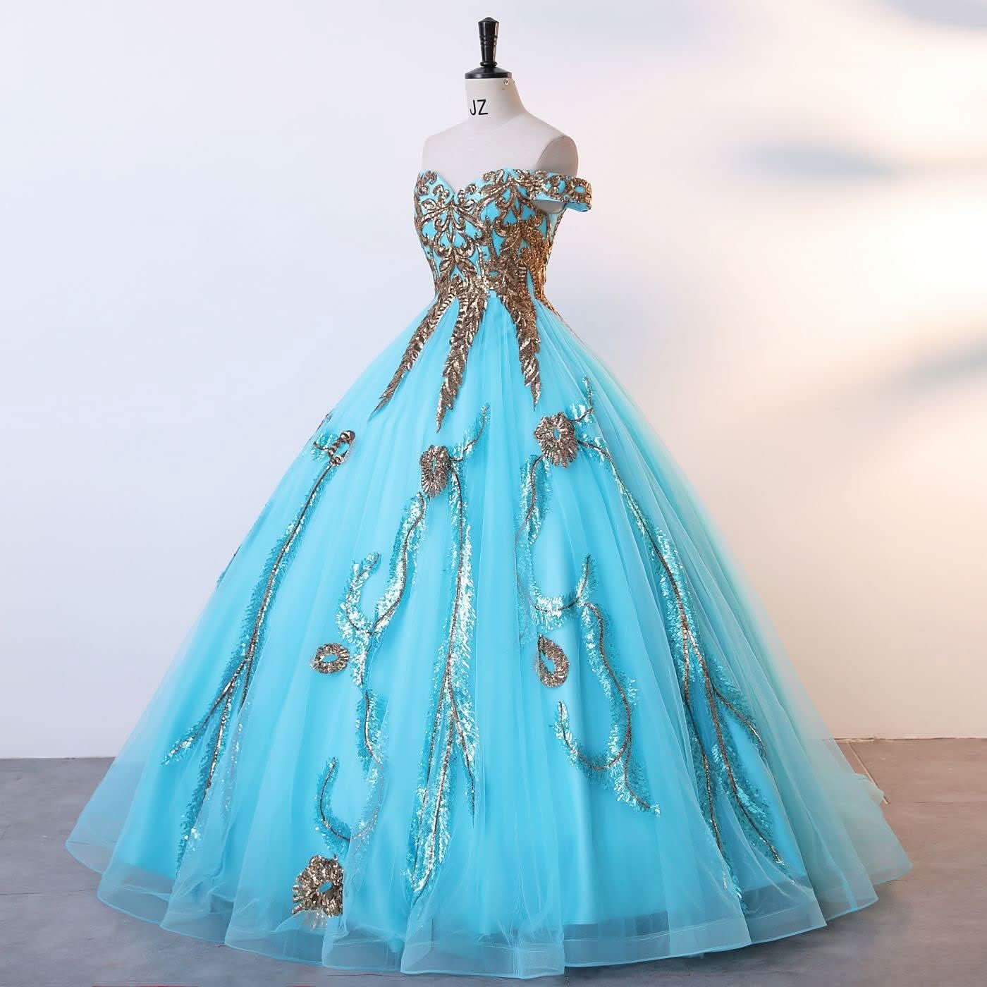 BMbride Women's Beading Sweetheart Ball Gown Tulle Layed Long Quinceanera Dress