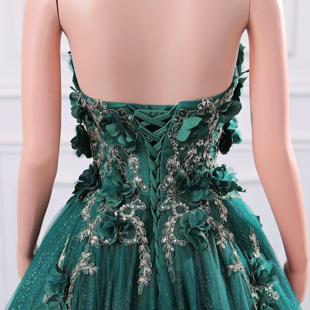 BMbride Women's Beading Sweetheart Ball Gown Tulle Layed Long Quinceanera Dress