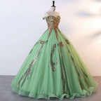 BMbride Women's Beading Sweetheart Ball Gown Tulle Layed Long Quinceanera Dress