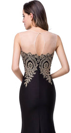 Women's Lace Applique Long Formal Mermaid Evening Prom Dresses Bmbride