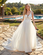 Lace Appliqued Wedding Dresses for Bride 2025 Beach Wedding Bridal Gowns for Women SE002