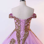 BMbride Women's Beading Sweetheart Ball Gown Tulle Layed Long Quinceanera Dress