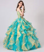 BMbride Women's Beading Sweetheart Ball Gown Tulle Layed Long Quinceanera Dress
