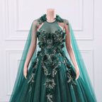 BMbride Women's Beading Sweetheart Ball Gown Tulle Layed Long Quinceanera Dress