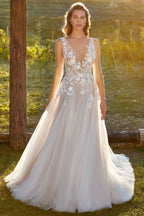 Lace Appliqued Wedding Dresses for Bride 2025 Beach Wedding Bridal Gowns for Women SE002