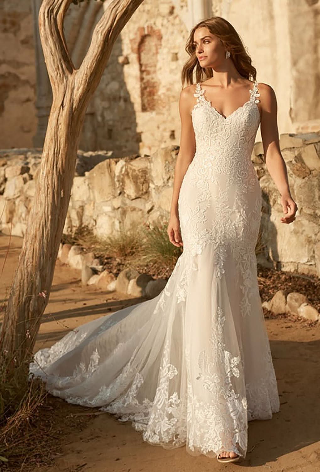 Lace Appliqued Wedding Dresses for Bride 2025 Beach Wedding Bridal Gowns for Women SE002