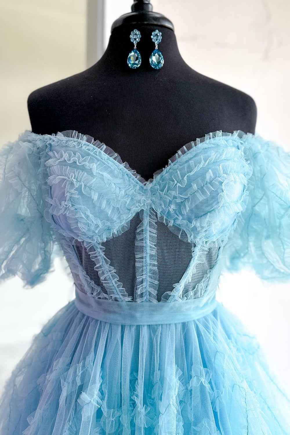 Royal Blue Corset A-Line Short Homecoming Dress Bmbride