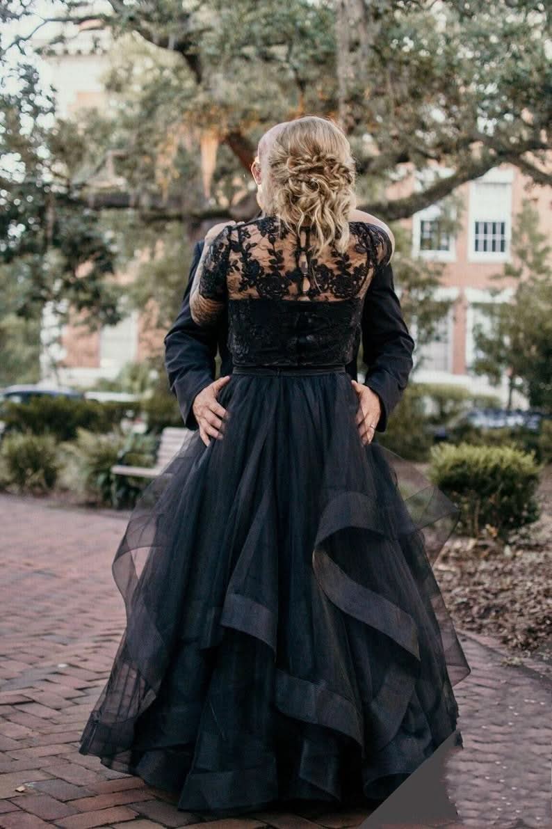 Long Mermaid Off-the-shoulder Lace Wedding Dress BM bride
