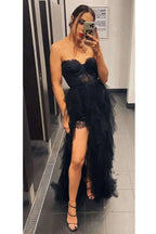 Glamorous Strapless Tulle Prom Dress, Sleeveless Ball Gown BM bride