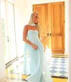 Chic Sweetheart Strapless Sleeveless Long Prom Dress With Pleated HF0005