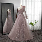 Extreme Pink Sexy One-Shoulder Feather Elegant Evening Dress BM bride