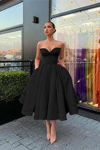 Sweetheart Sleeveless Evening Dress Short with Beading and Pockets BM bride