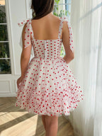 Charming Sweetheart Neck A Line Tulle Homecoming Dress BM bride