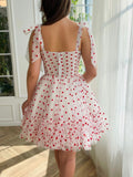 Charming Sweetheart Neck A Line Tulle Homecoming Dress BM bride