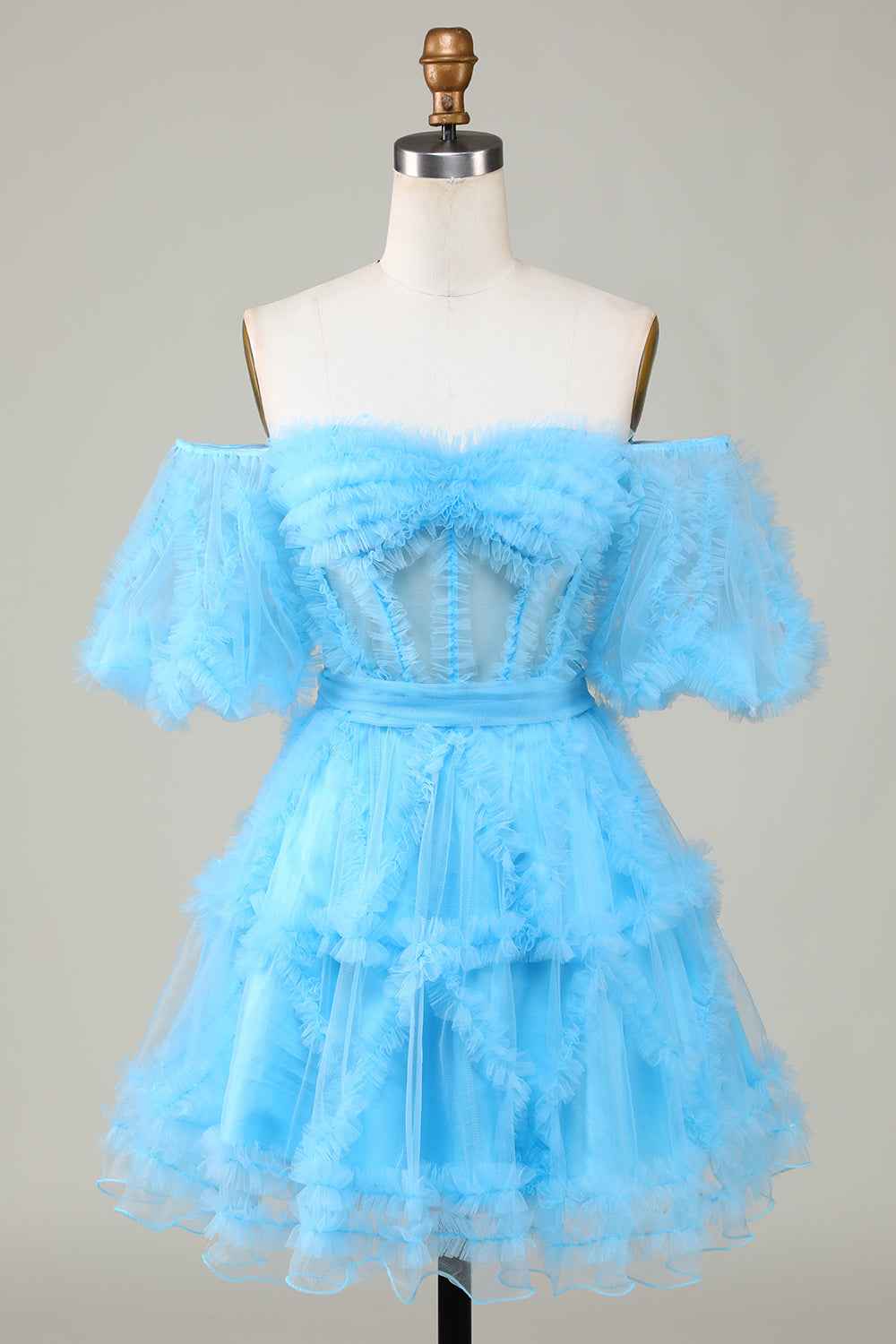Fuchsia Corset A-Line Short Homecoming Dress Bmbride