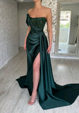 Glamorous Green Strapless Prom Dress Long Beading Mermaid Dress BM bride