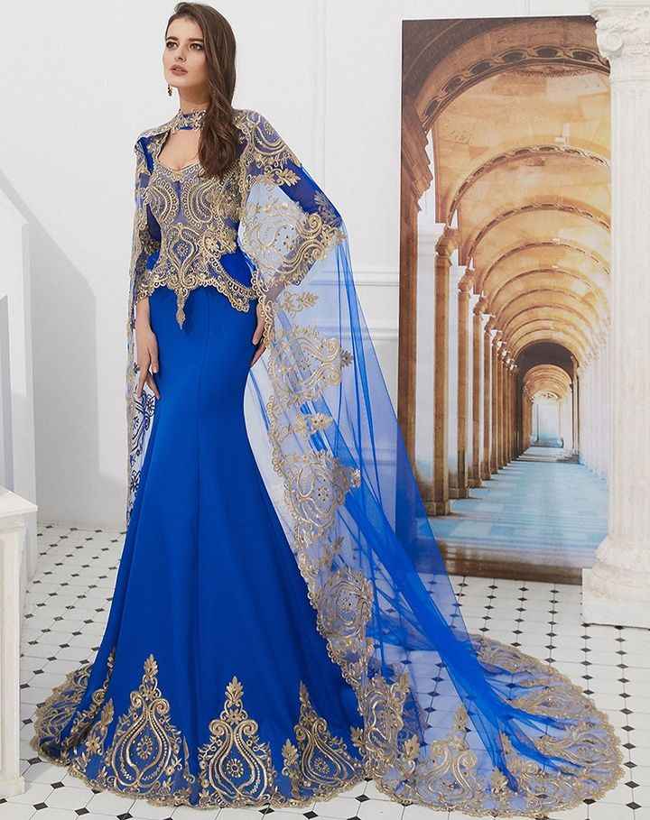 Amazing Long Sleeves Mermaid Prom Dress With Gold Appliques Cape