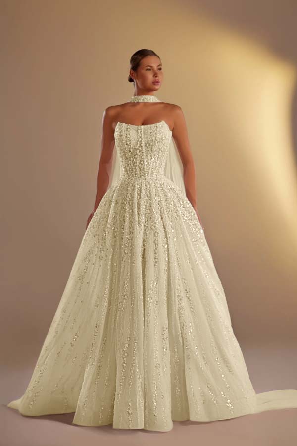 Strapless Sleeveless Long A Line Prom Dress With Pleated Beading