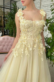 Daffodil Mermaid Strapless Sleeveless Evening Dress with Flowers On Sale BM bride