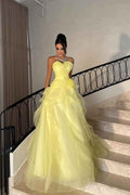 Strapless Sleeveless Sweetheart Long Prom Dress With Pleated