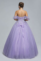 BMbride Women's Beading Sweetheart Ball Gown Tulle Layed Long Quinceanera Dress