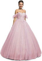 BMbride Women's Beading Sweetheart Ball Gown Tulle Layed Long Quinceanera Dress