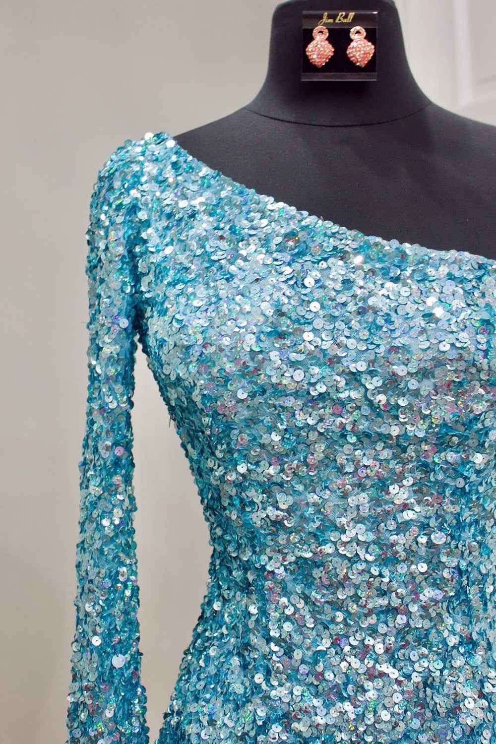Fuchsia Sequins Homecoming Dress with Sleeves Bmbride