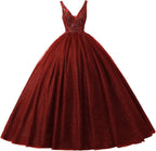 BMbride Women's Beading Sweetheart Ball Gown Tulle Layed Long Quinceanera Dress