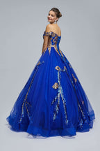 BMbride Women's Beading Sweetheart Ball Gown Tulle Layed Long Quinceanera Dress