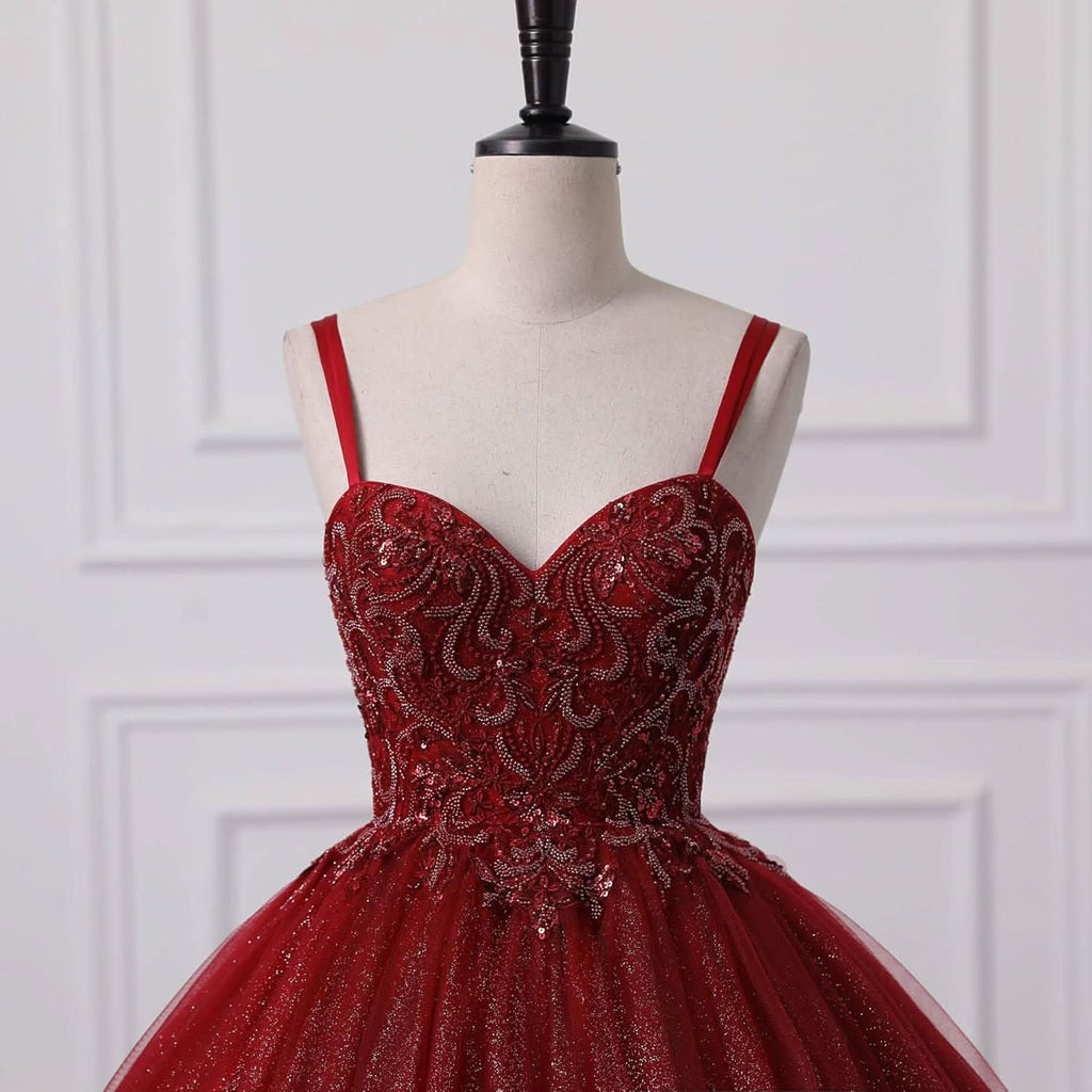 BMbride Women's Beading Sweetheart Ball Gown Tulle Layed Long Quinceanera Dress